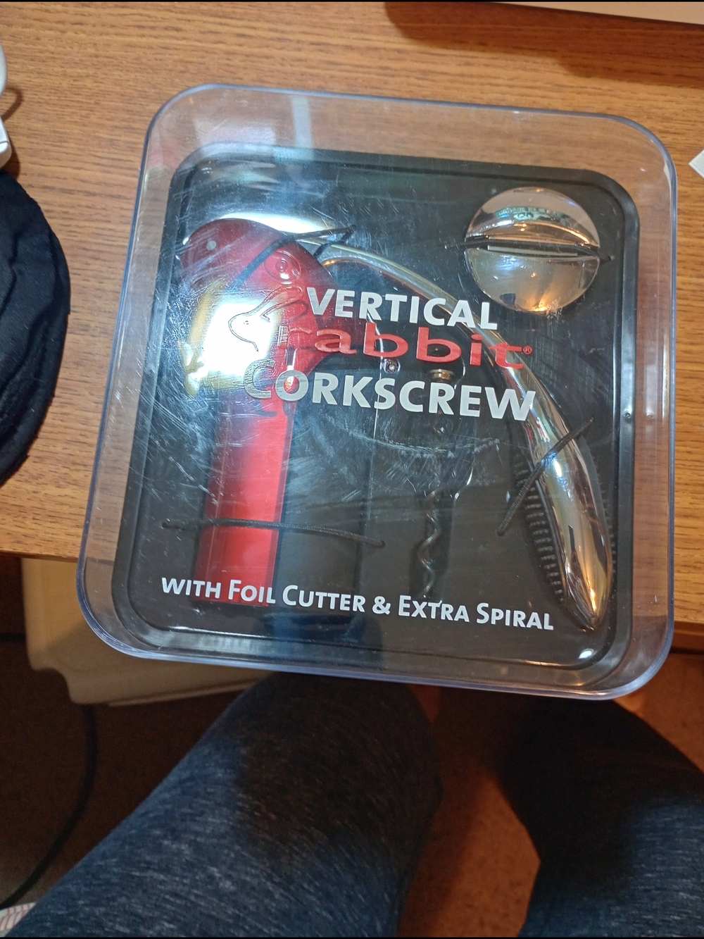 Metro Vertical Rabbit Corkscrew Tin - Black with Red Logo Never Opened.